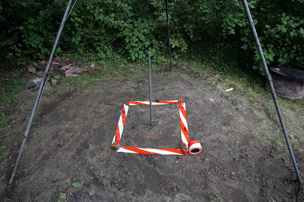 Gemauerte "Feuerschale" mit Kiesel und Abgrenzung | Grillforum und BBQ